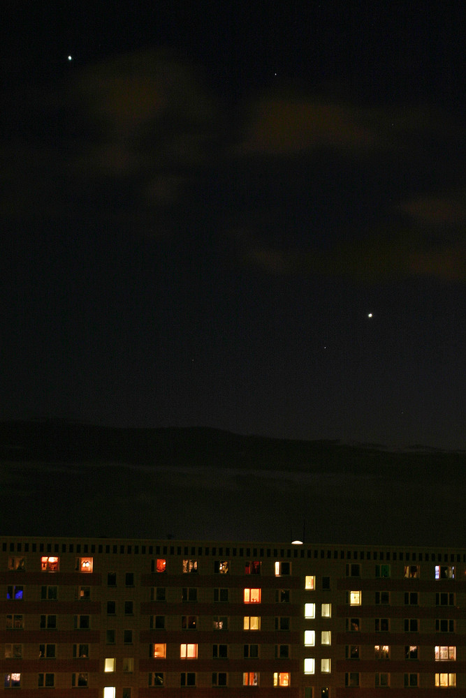 Venus und Jupiter am 22.11. 2008 um 17.23 Uhr