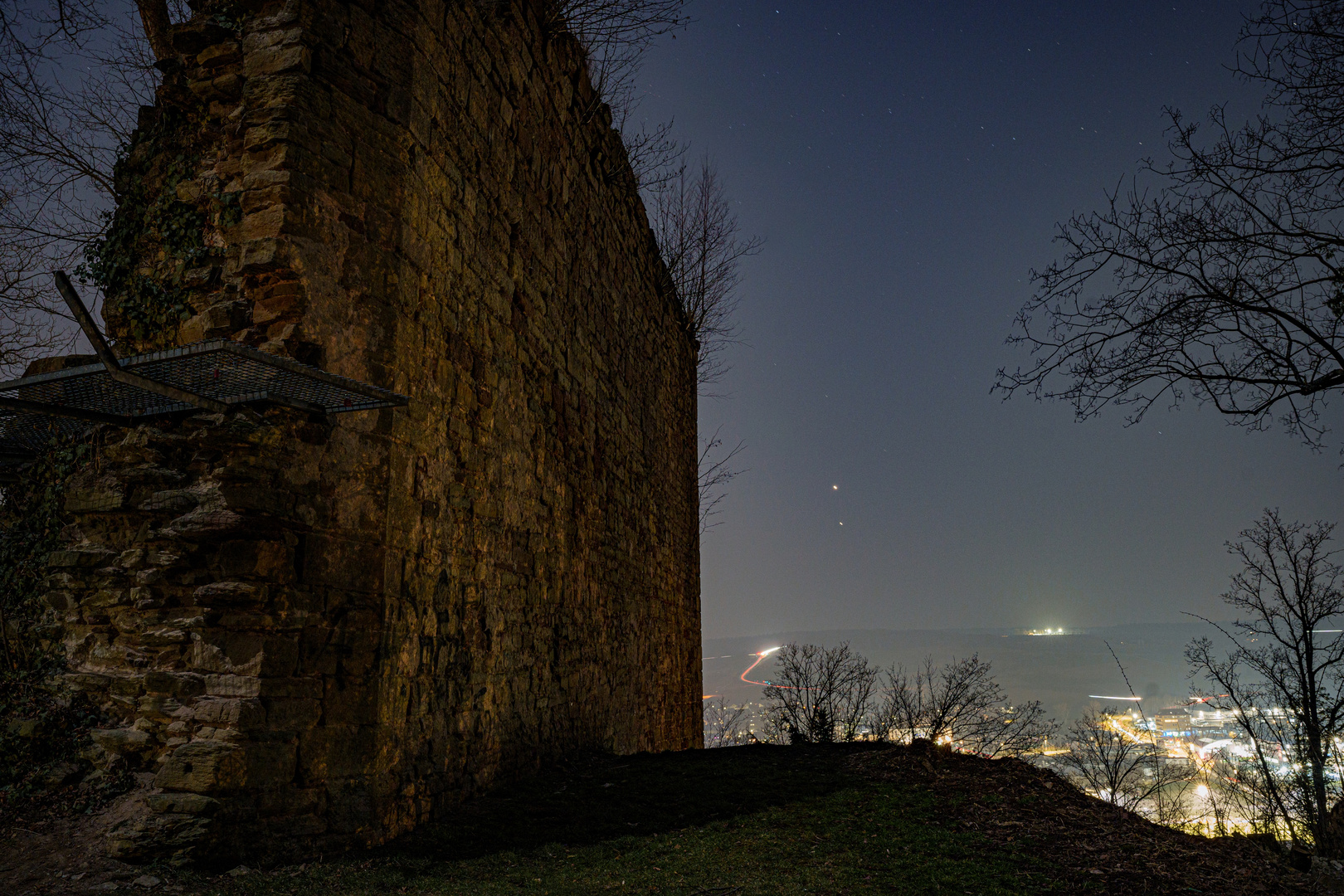 Venus und Jupiter im Westen von Herrenberg 