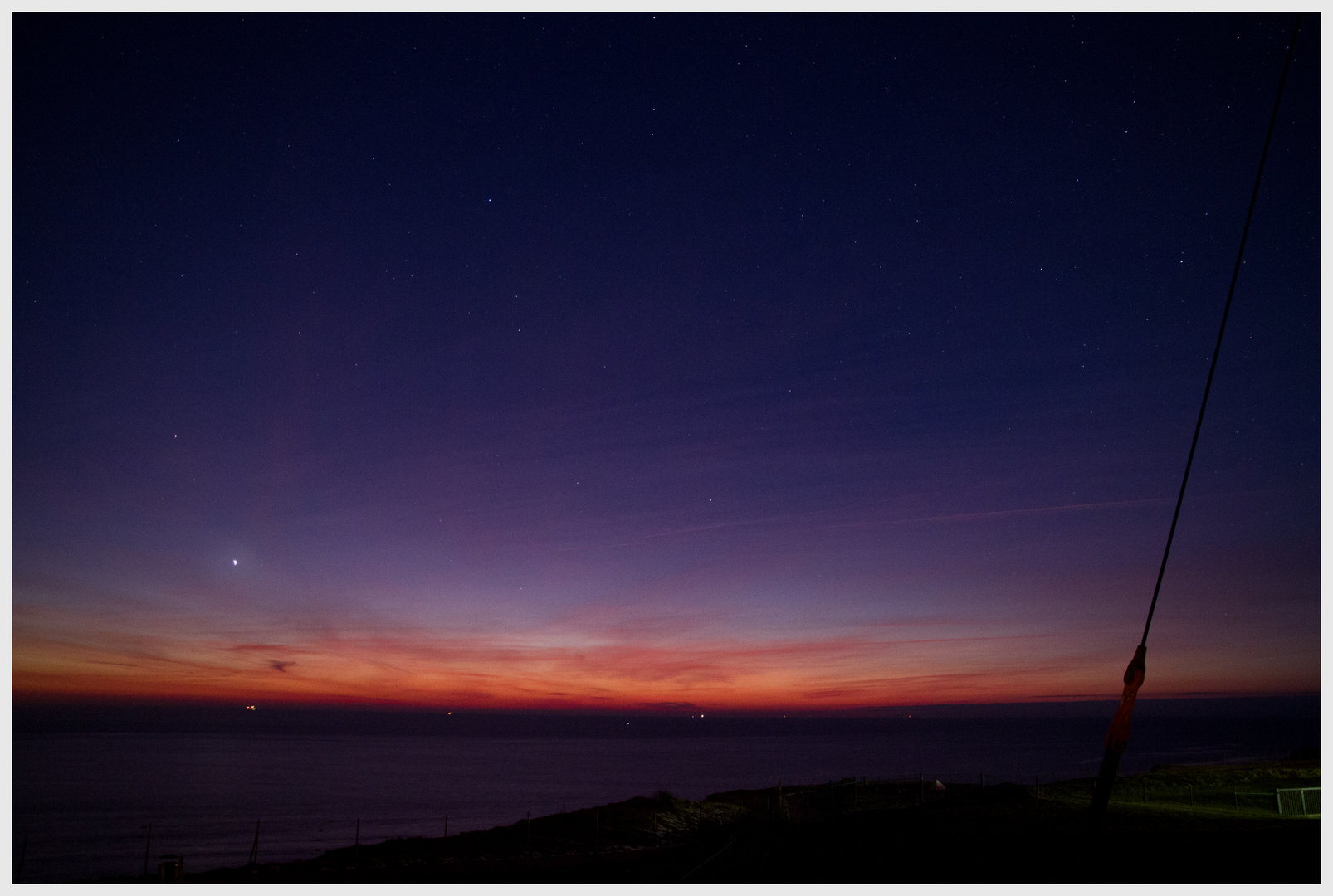 Venus und Mars über der Nordsee