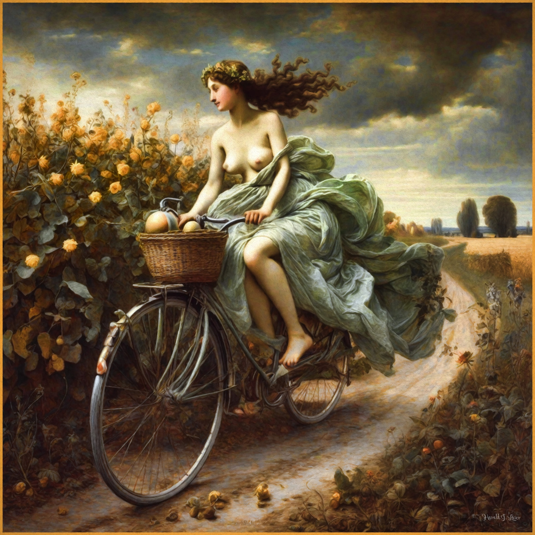 Venus von Milo fährt Fahrrad!