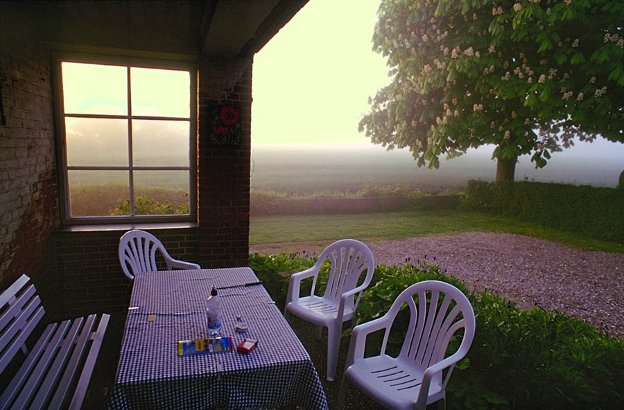 Veranda vor dem Frühstück