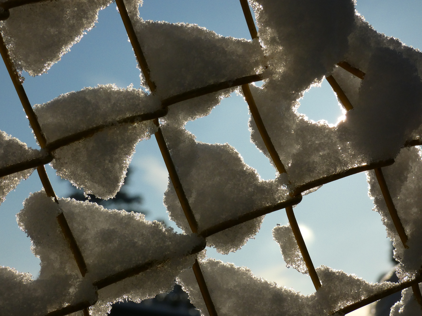 Verbindung der Eiskristalle