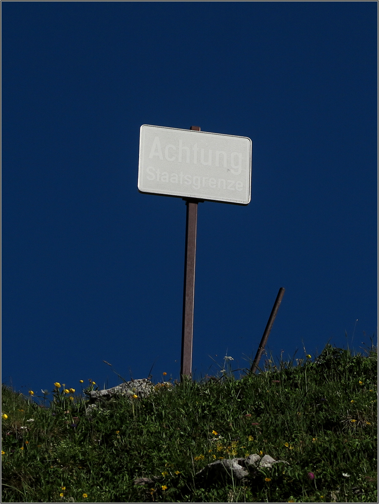 Verblichen - Staatsgrenze am Aggenstein