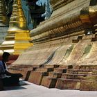 "verbotene" Pfade an der ShwedagonPagode, Myanmar