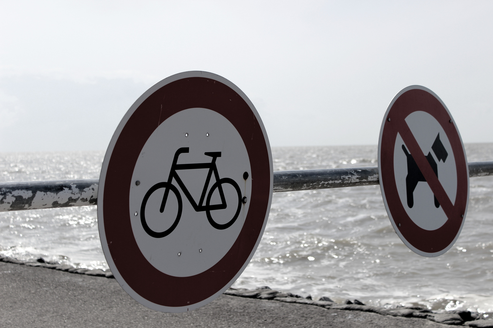 Verbotsschilder am Strand von Norden- Norddeich/ Ostfriesland