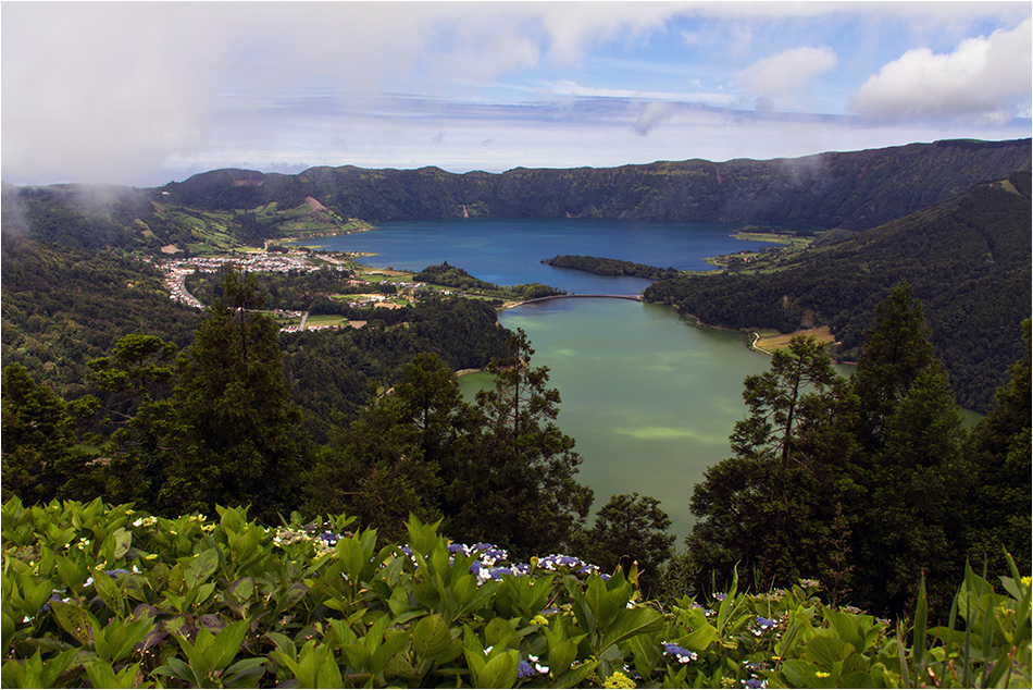 Verde e azul