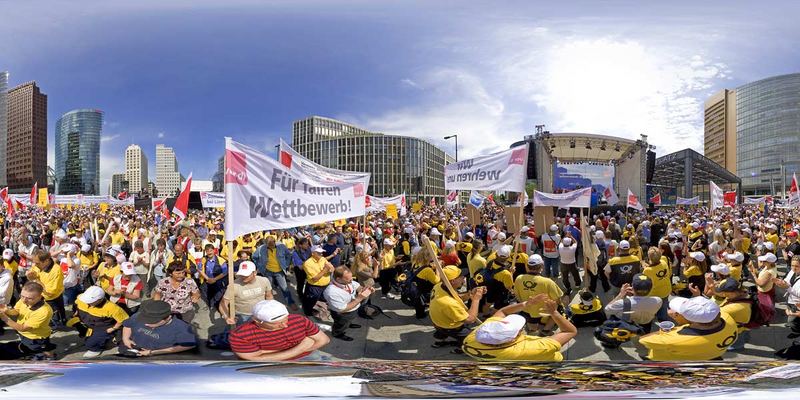 Ver.di Postkundgebung am 14.05. 2007 auf dem Potsdamer Platz, Berlin