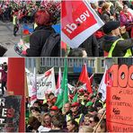 VERDI Warnstreik 26.03.14 Stuttgart Collage4/1 Ü477K