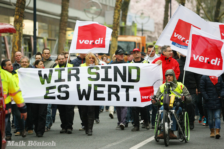 Verdi Warnstreik in Dortmund(01)