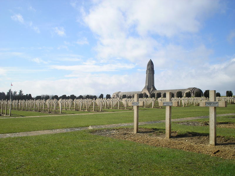 Verdun, Ehrenfriedhof in Frankreich vom 1. Weltkrieg