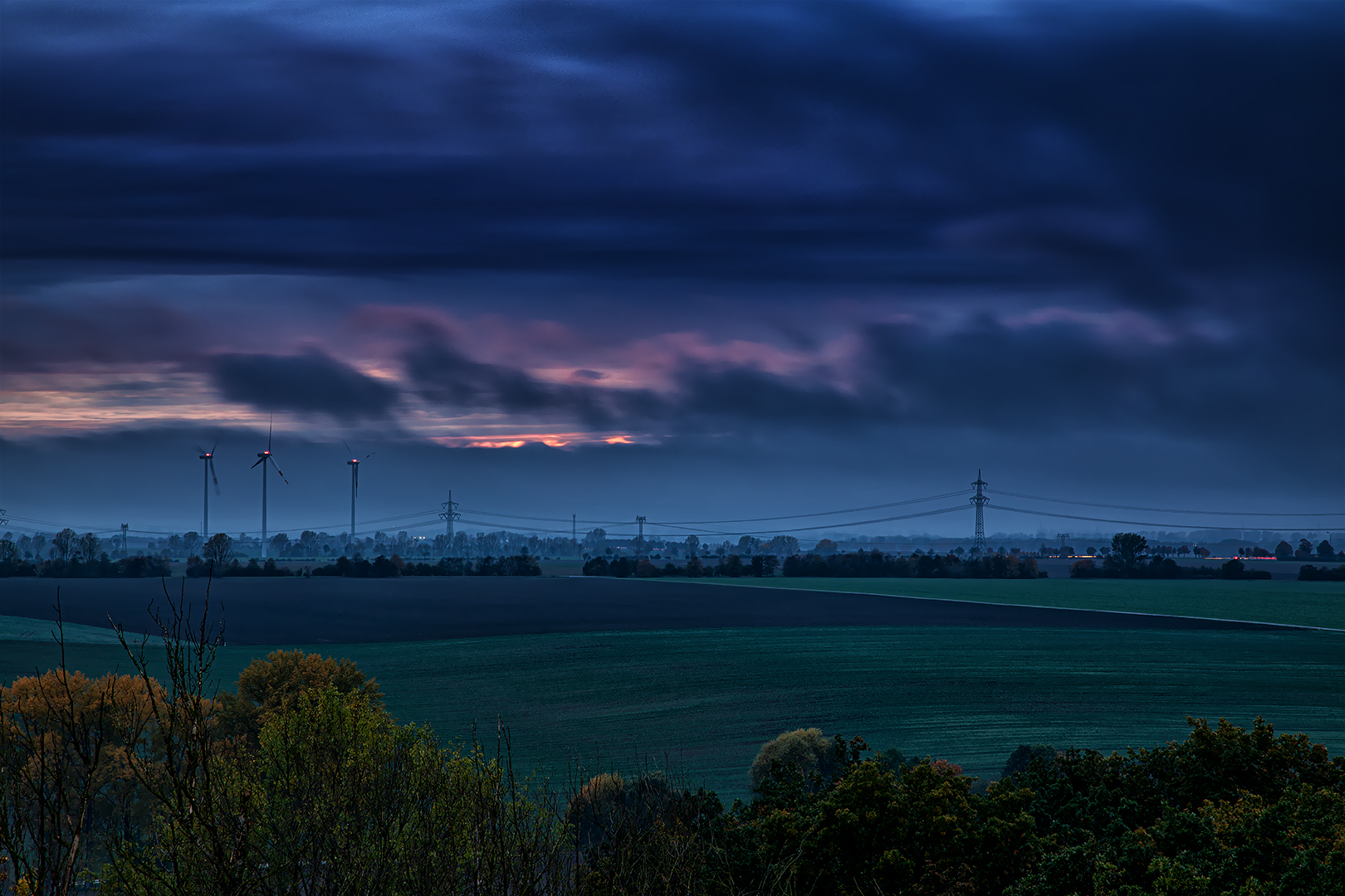 Veregneter Sonnenuntergang...