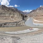 Vereinigung der Flüße Zanskar und Indus