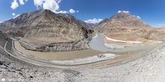 Vereinigung der Flüße Zanskar und Indus