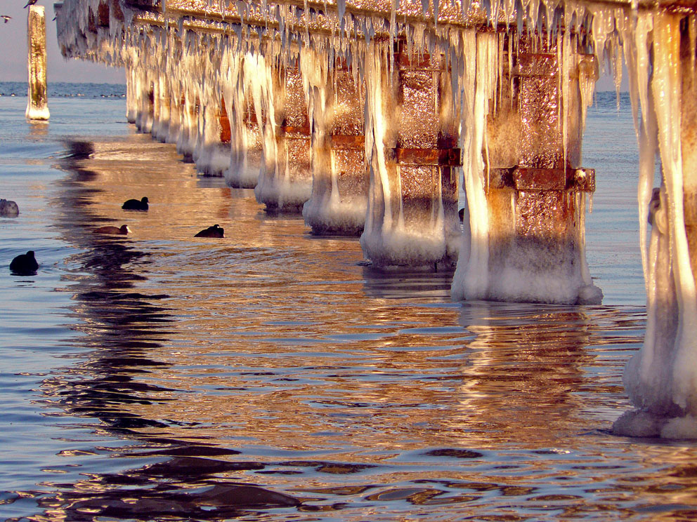 Vereiste Seebrücke