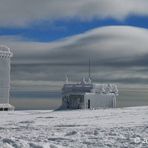 Vereiste Wetterwarte auf dem Brocken.