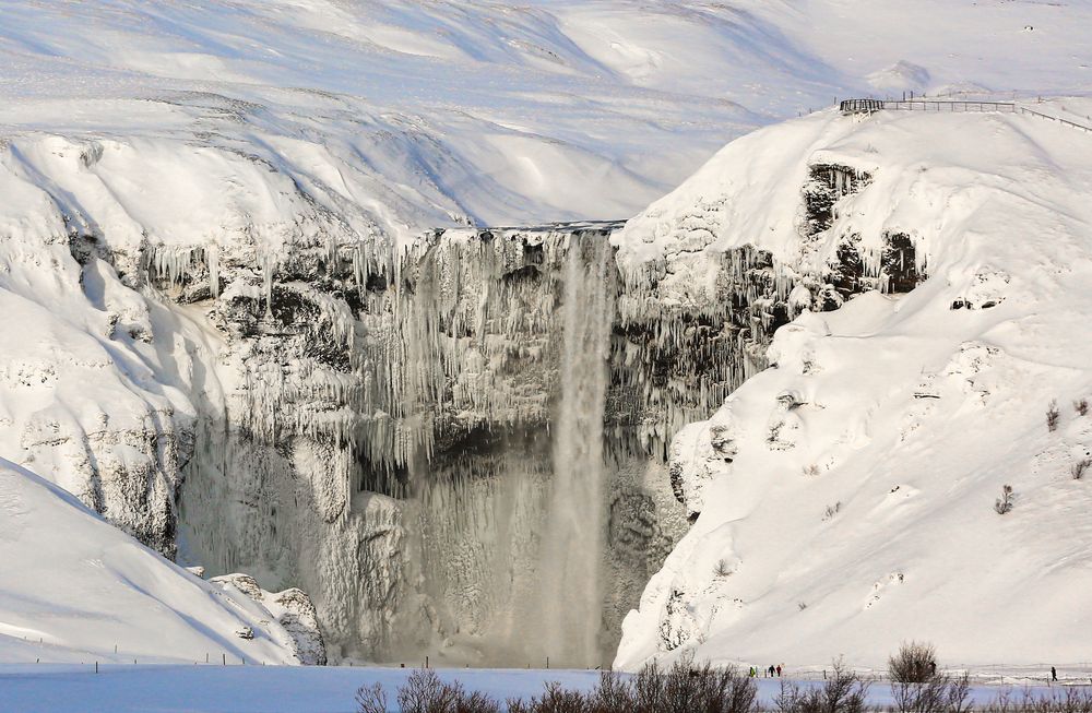 Vereister Skogafoss