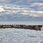 Vereister Steg am Neusiedler See