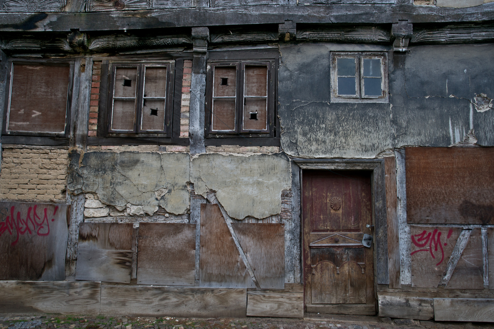 verfallene Hausfassade in Osterwieck