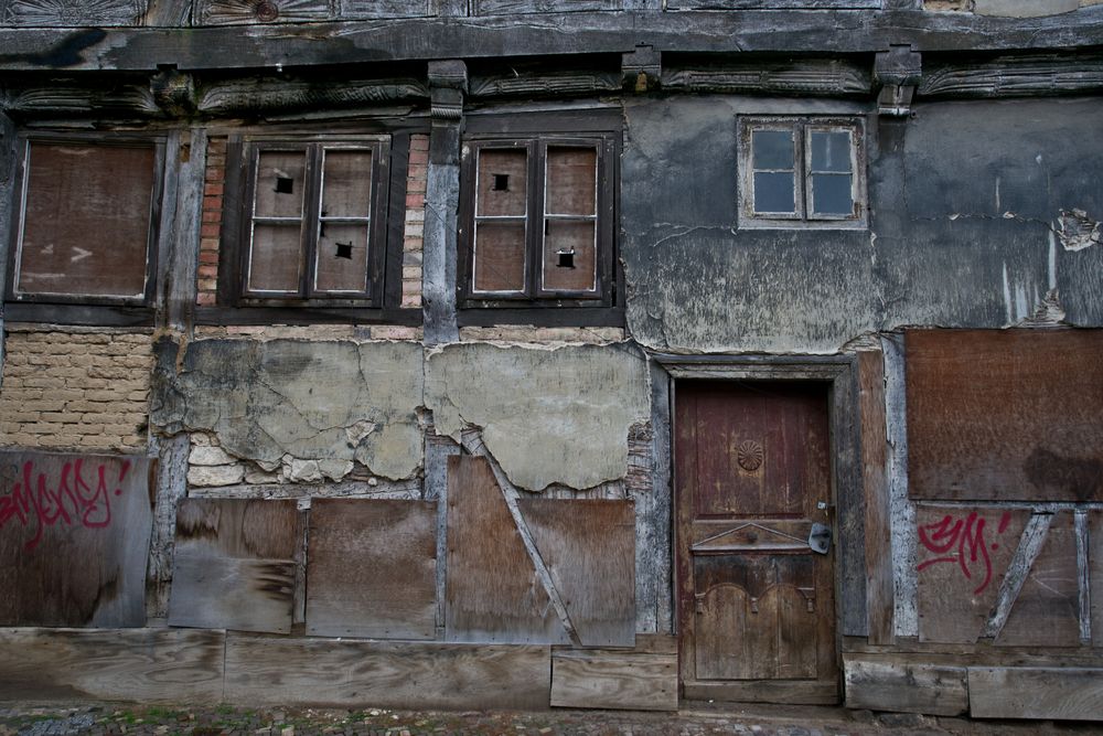 verfallene Hausfassade in Osterwieck