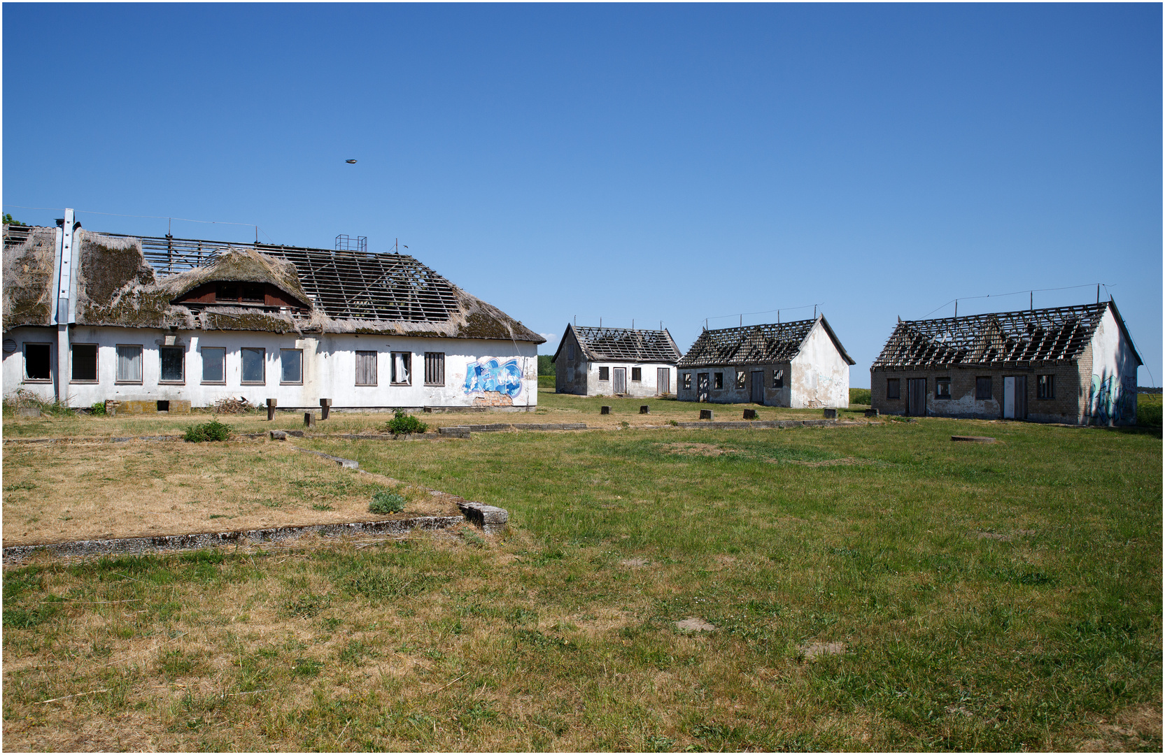 Verfallenes Ferienlager in Grabow auf Rügen