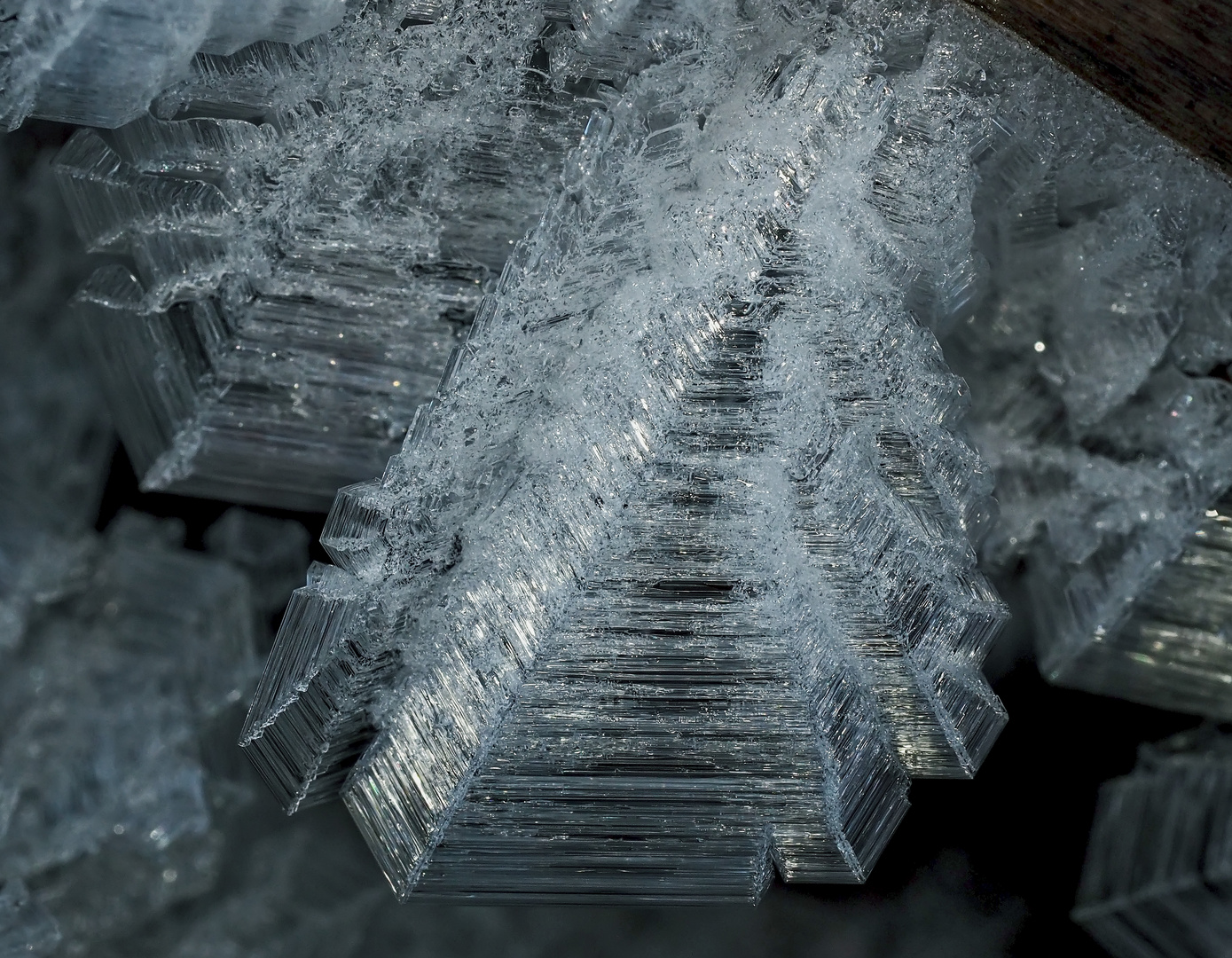 Vergängliche zarte Eisstrukturen! - Ephémère!