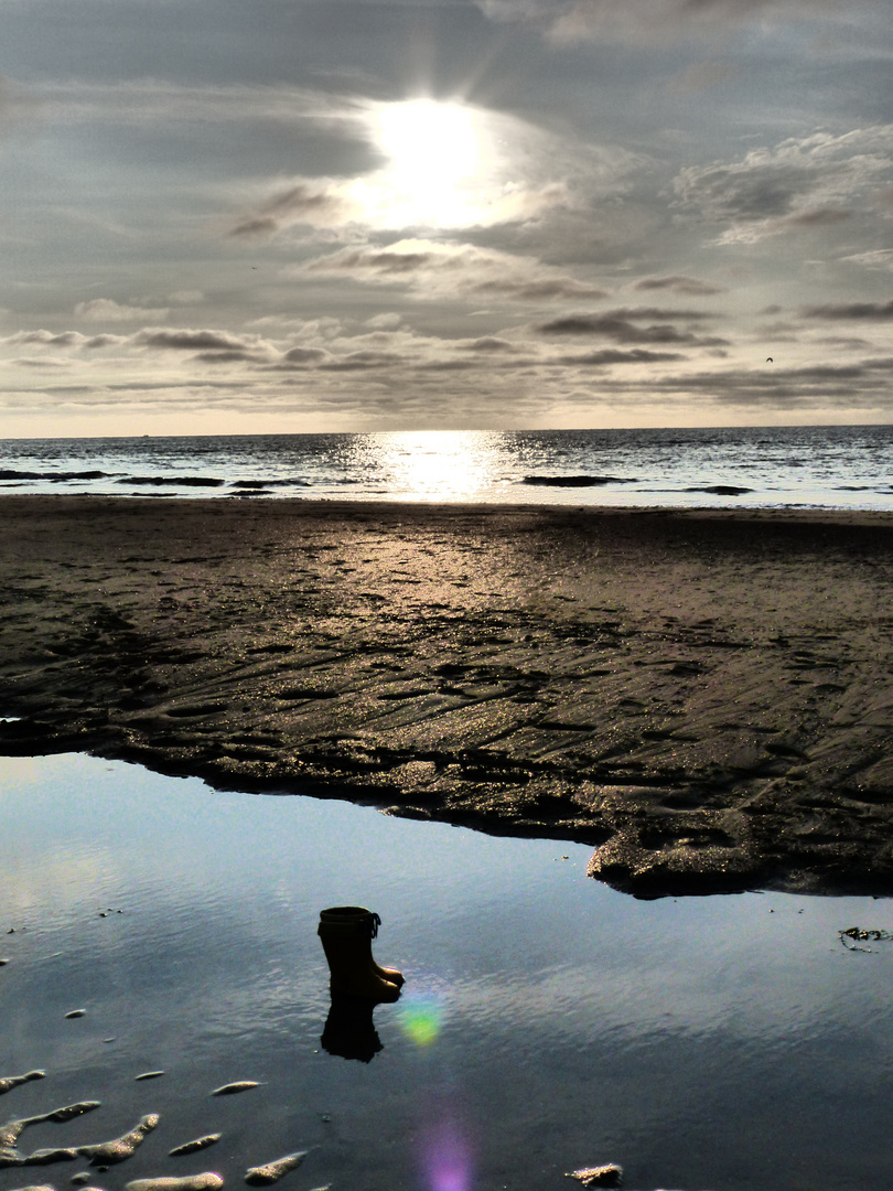 vergessen am Strand