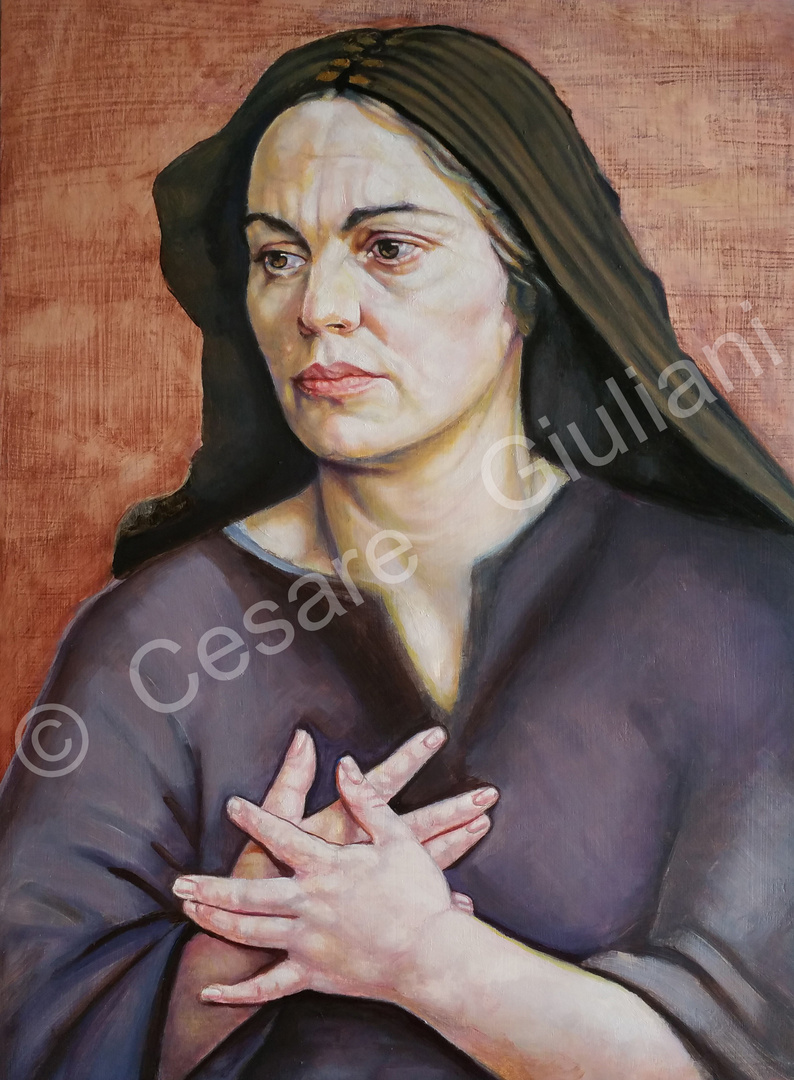 Vergine Madre opera del pittore Cesare Giuliani Vasto (Ch).
