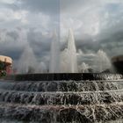 Vergleich Springbrunnen un-/bearbeitet