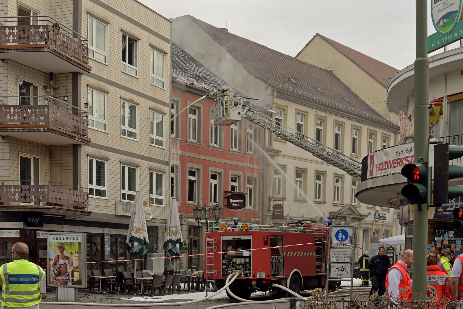  Verheerendes Feuer gestern in der Altstadt von Kaiserslautern.