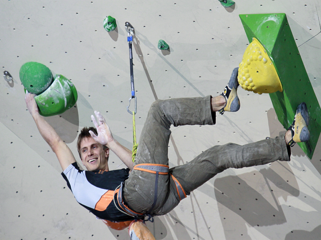 Verhoeven Jörg (NED) Sieger des Kletter Weltcup - IMST 2012