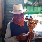 Verkäufer in der Markthalle von Oaxaca/ Mexiko
