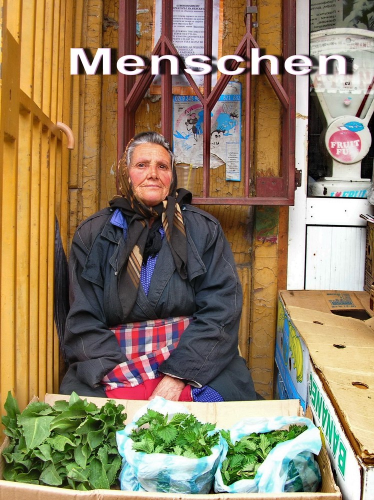 Verkäuferin am Markt in Sofia