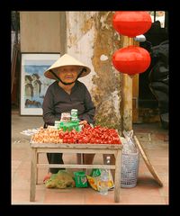 Verkäuferin in der Alt Stadt von Hoi An