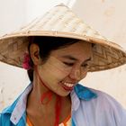 Verkäuferin in Myanmar