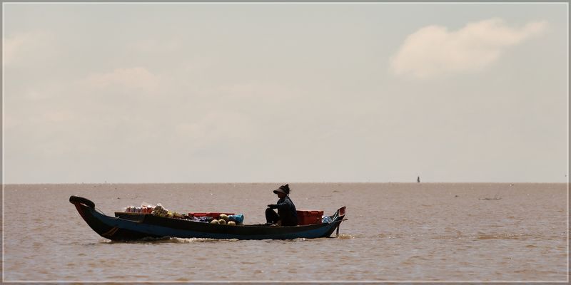 Verkaufskiosk auf dem Tonlé Sap