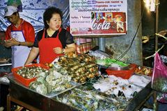 Verkaufsstand für Meeresfrüchte in Chinatown