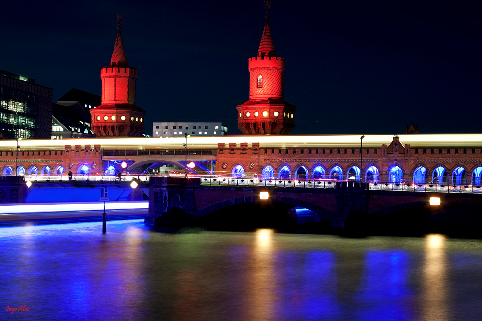 Verkehrsdichte an der Oberbaumbrücke