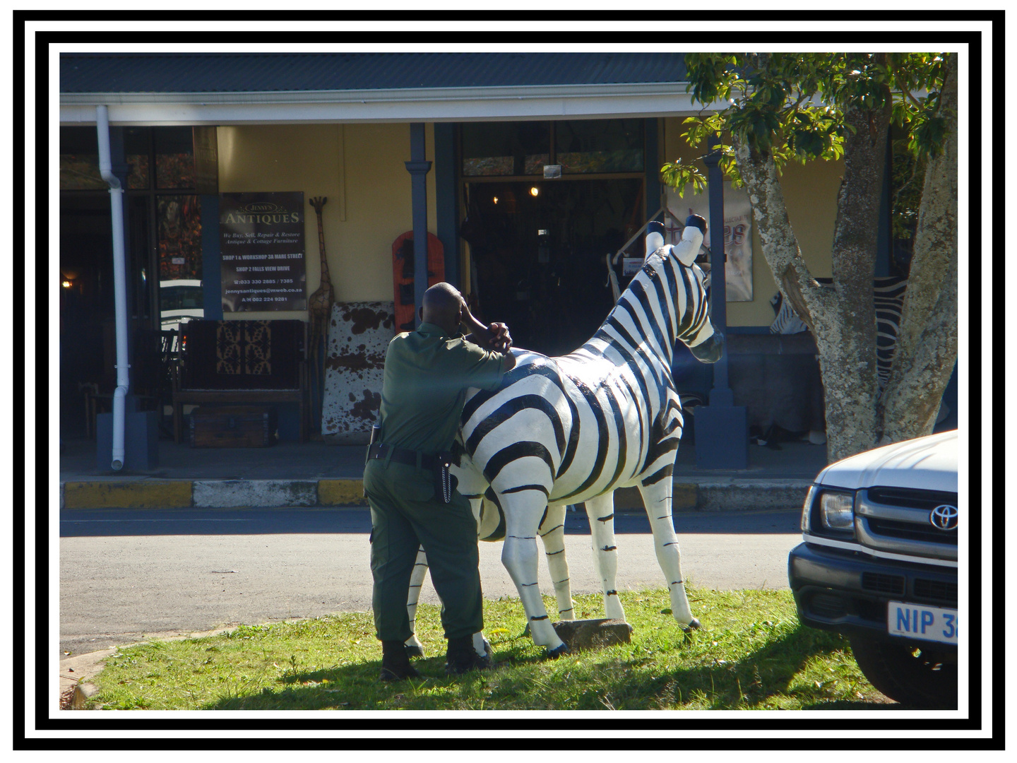 Verkehrskontrolle am Zebrastreifen...