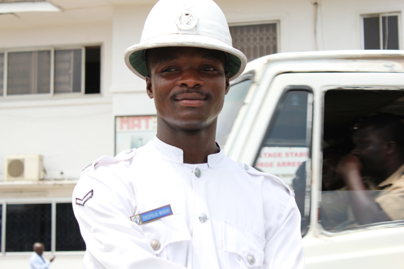 Verkehrspolizist in Accra