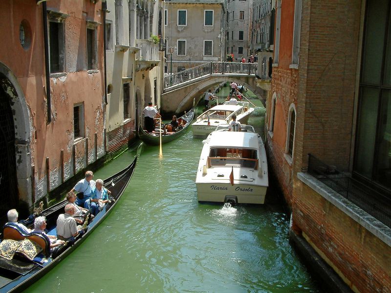 Verkehrsstau in Venedig