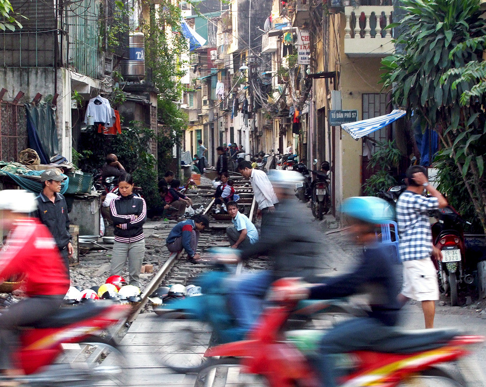 Verkehrstrubel in Hanoi