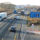 Verkehrsverlauf auf der A 30 nahe der Baustelle Löhner Kreuz