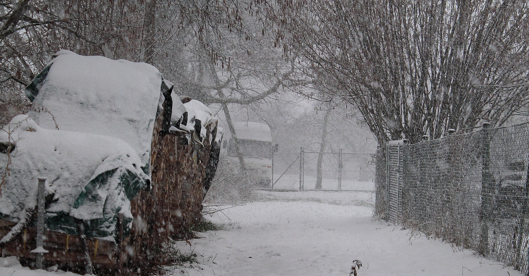 Verlassen im Schnee