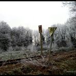 Verlassene Bahnschienen