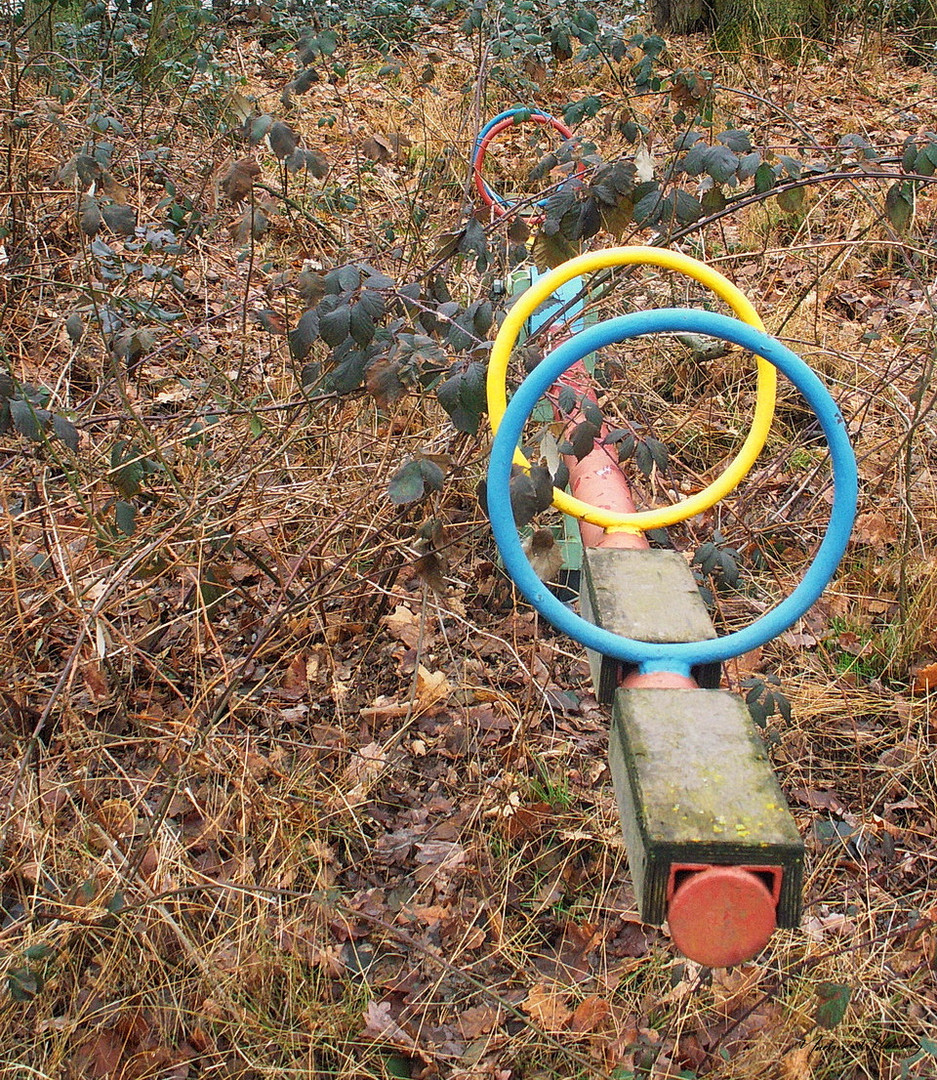 verlassener privater Spielplatz