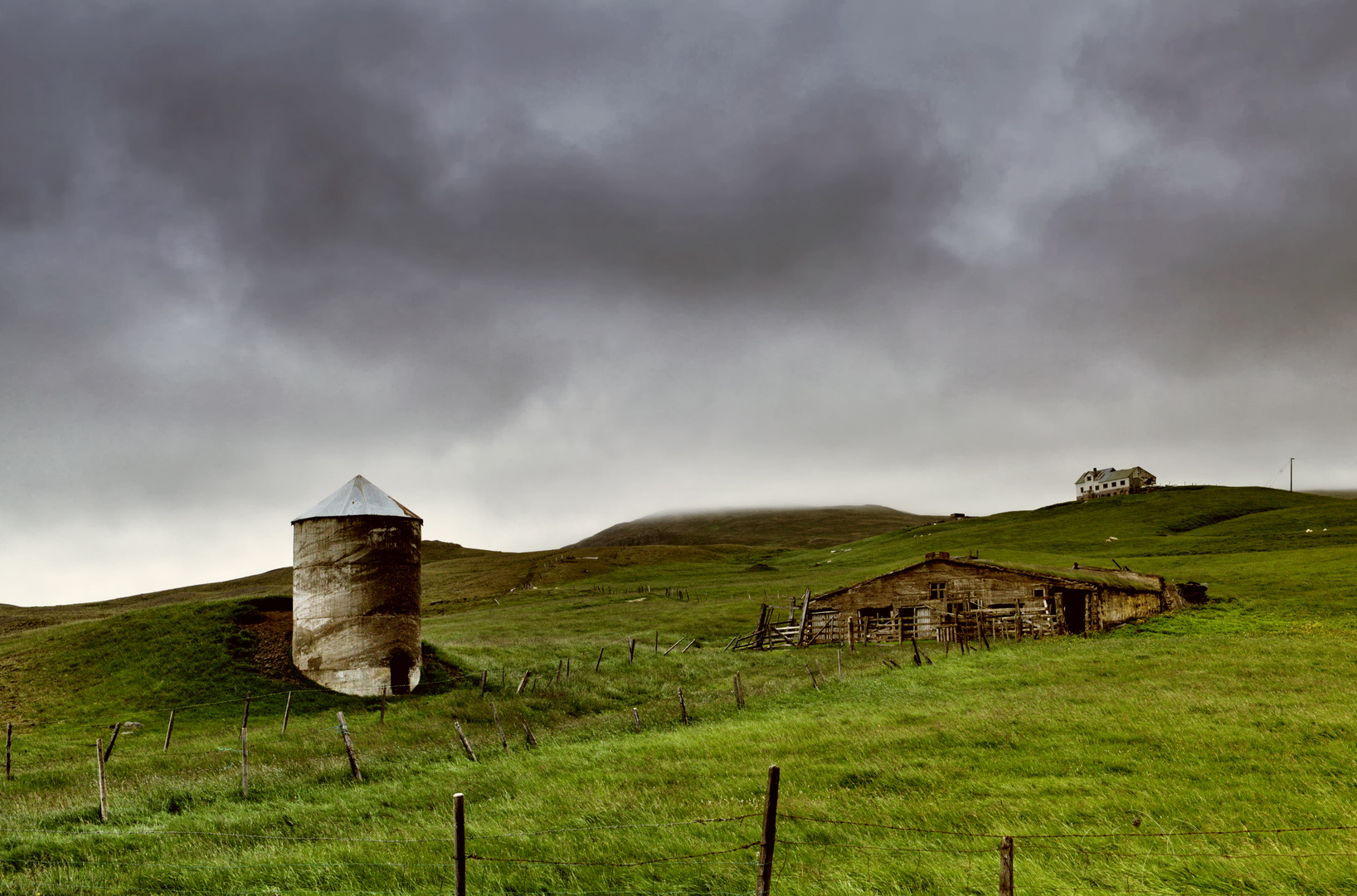 Verlassenes Farmgebäude auf Island