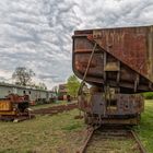 Verlassenes Gelände in einer ehemaligen Brikettfabrik