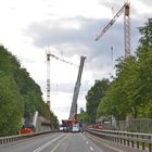 Verlegung der Decke der Wildkatzenbrücke bei Waake