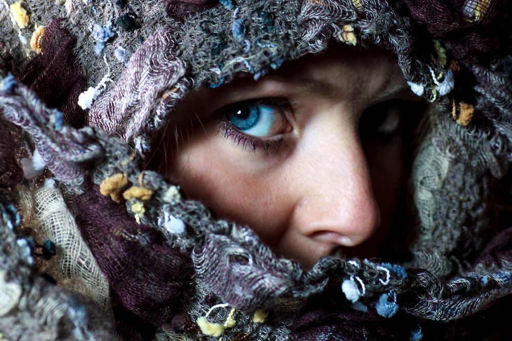 Vermummt Foto & Bild portrait, portrait frauen, indoor Bilder auf