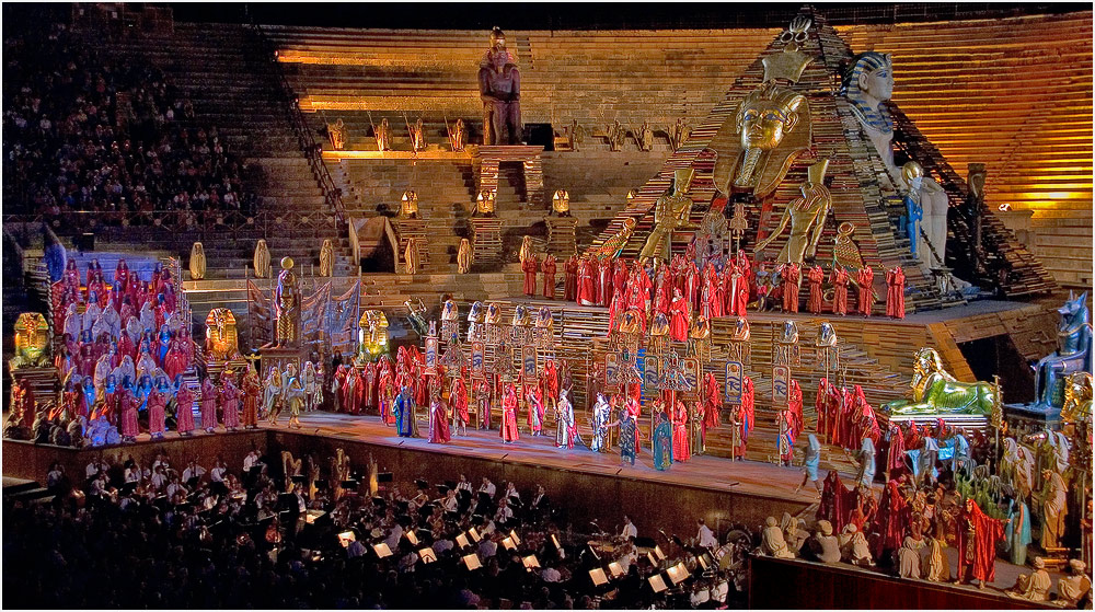 Verona - Opernfestspiele - Aida Bühnenbild.